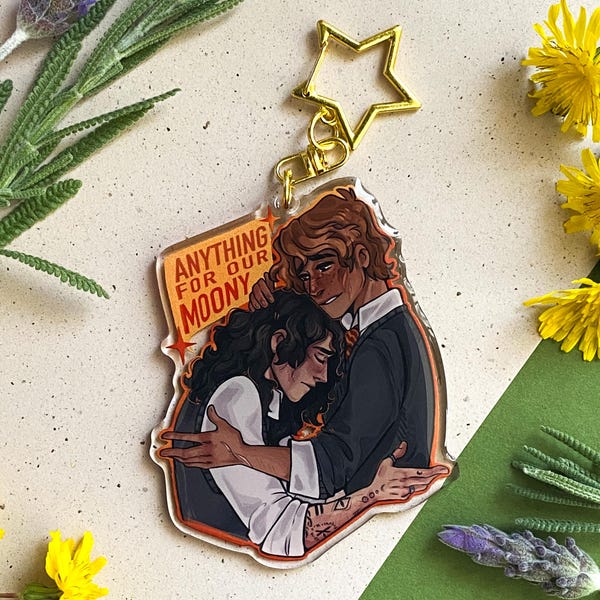 Llavero acrílico Wolfstar: Sirius Black y Remus Lupin, regalo para fans de Booktok