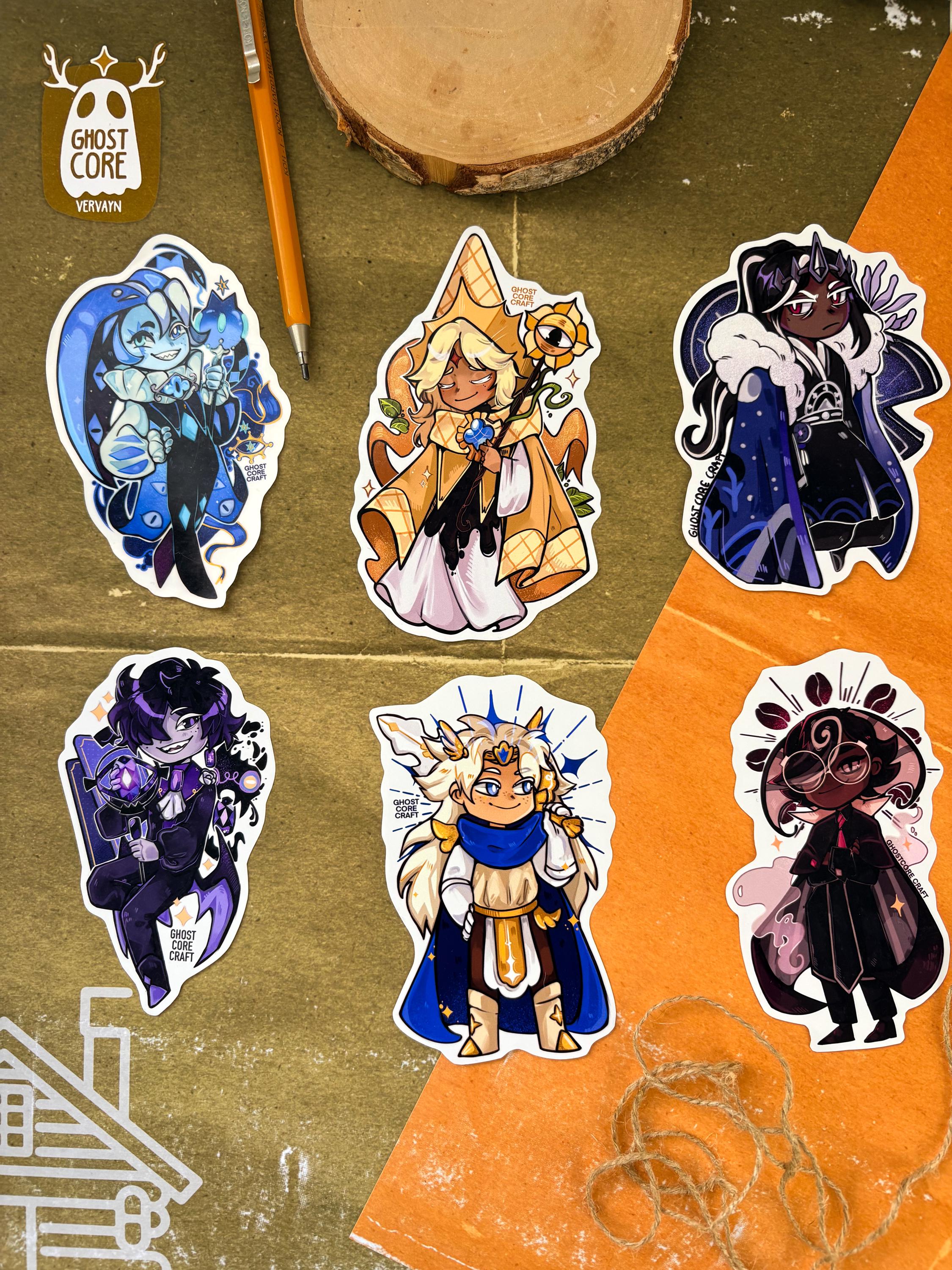 Cookierun Kingdom Vinyl Stickers – Madeleine, Espresso, Black