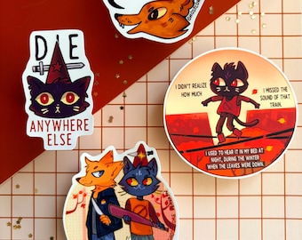 Night In The Woods Glossy Stickers – Mae, Greg, NITW