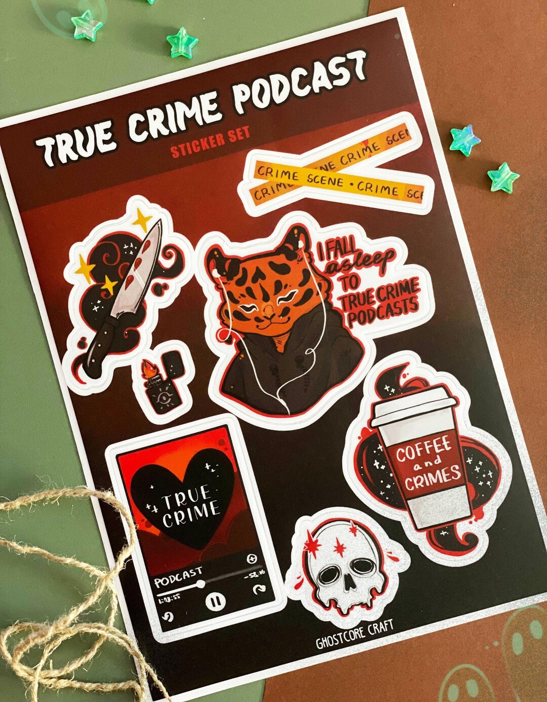 Truth Addict Sticker True Crime Podcast Sticker Set – Waterproof Vinyl Decals - Etsy