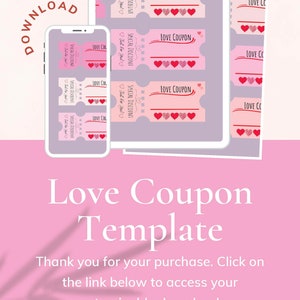 Cupón de amor personalizable