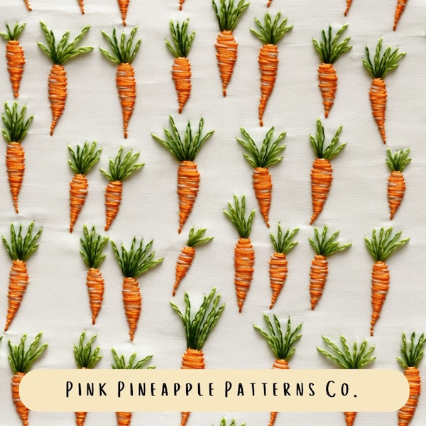 Seamless carrot pattern, seamless floral, spring floral,embroidery seamless,faux embroidery carrot, spring floral, carrots seamless