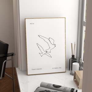Coastal Bird Digital Wall Art, Boho Prints, Trendy Wall Decor, Seagull Wall Art, Minimalist Wall Art, Beach Prints, Neutral Wall Art Print
