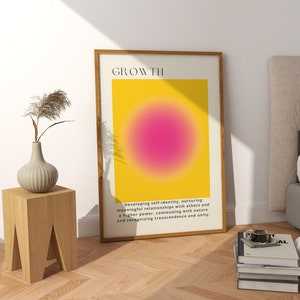Growth Aura Digital Wall Art, Dorm Room Decor, Trendy Prints, Spiritual Wall Art, Aesthetic Home Decor, House Warming Gift,Self Development