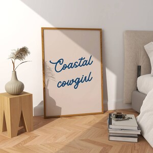 Coastal Cowgirl Digital Wall Art, Western Print, Coastal Cowgirl Aesthetic, Trendy Printable Wall Art, Minimalist Wall Art, Dorm Room Decor