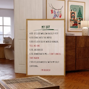Grinch My Day Digital Wall Art, Christmas Decor, Funny Christmas Wall Art, Holiday Decor, Trendy Posters, Classic Christmas, Cute Christmas