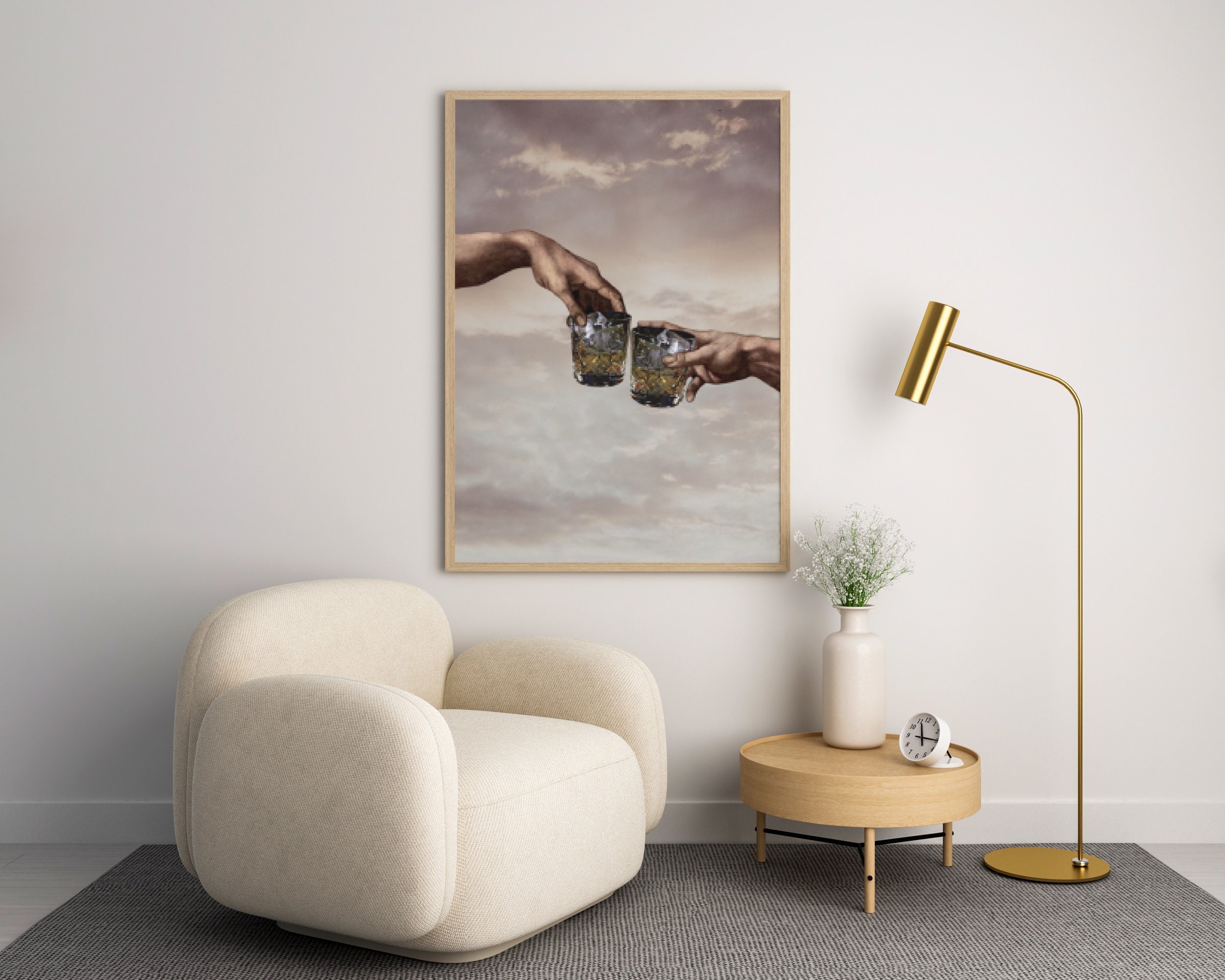 The Creation With Whiskey Digital Wall Art Funny Wall Art Etsy