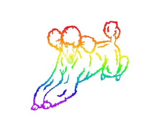 Poodle Agility Decal - Poodle Car Decal - Standard Poodle Sticker