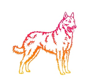 Belgian Laekenois Decal | Belgian Lakenois Sticker | Belgian Shepherd Car Decal
