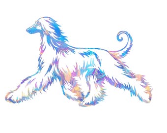 Afghan Hound Decal - Afghan Hound Movement Sticker - Sighthound Decal
