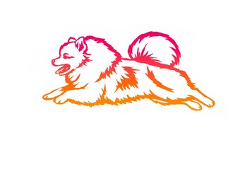 Pomeranian Dog Decal - Pomeranian Agility Sticker - Pom Dog Decal