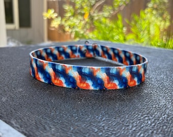 Auburn Dog Collar - Biothane Slip Collar - Agate Print Dog Collar