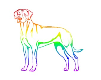 Rhodesian Ridgeback Decal | Rhodesian Ridgeback Sticker | Ridgeback Vinyl Decal | Sighthound Car Decal