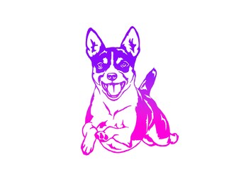 Rat Terrier Decal - Rat Terrier Car Decal - Colorful Terrier Sticker