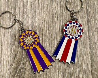 Best in Show & Best in Specialty Show Ribbon Keychain | BIS BISS Enamel Keychain | Dog Show Gift | Show Dog Prize Ribbon