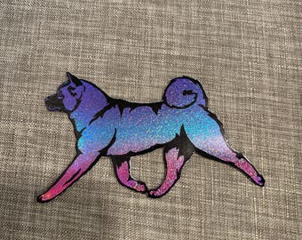 Akita Glitter Magnet | American Akita Refrigerator Magnet
