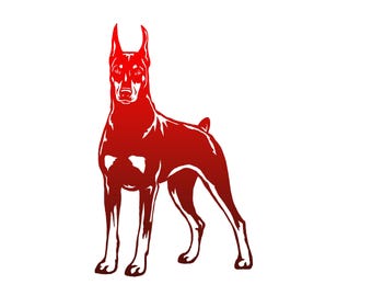 Doberman Decal | Doberman Pinscher Car Decal | Doberman Window Sticker | Doberman Lover Gift