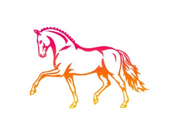 Dressage Horse Decal - Equestrian Car Decal - Dressage Sticker