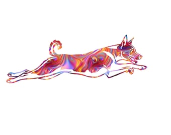 Basenji Lure Coursing Aufkleber | Basenji Auto Aufkleber | Laufender Basenji Vinyl Aufkleber | Windhund Sticker