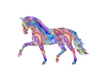Dressage Horse Decal - Equestrian Car Decal - Dressage Sticker