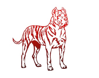 Presa Canario Decal - Perro de Presa Canario Sticker - Mastiff Decal