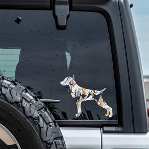 German Shorthaired Pointer Vinyl Sticker – GSP Dog Silhouette Decal - Hiking Dog Decal