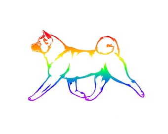 American Akita Decal - Akita Movement Sticker - Akita Decal for Car