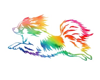 Papillon Agility Decal | Papillon Dog Decal | Papillon Car Decal | Papillon Dog Sticker