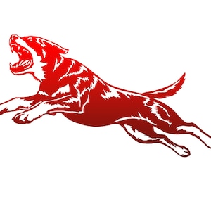 Rottweiler Decal | Working Dog Bite Pose Vinyl Sticker | K9 Protection Car Decal