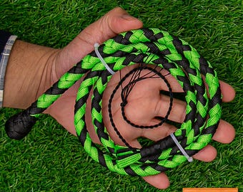 Miniature Whip – 3ft Compact Pocket Whip, Handcrafted Nylon Paracord with Leather Core, Flexible Little Snapper
