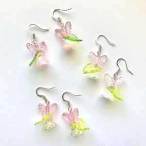 fairycore ⊹ matching butterfly floral cottagecore fairy portals inspired earrings