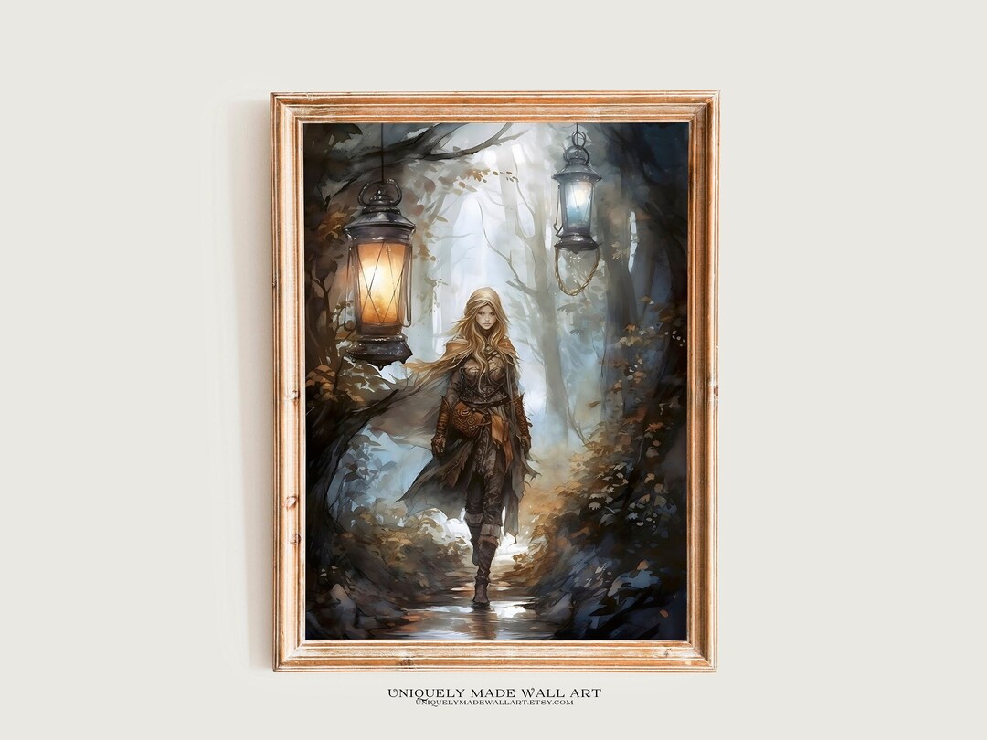 Fantasy Forest Art Print / Digital Art Print Forest Path / Fantasy Art ...