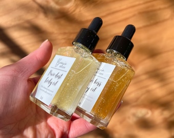 Shimmer body oil - natural, hydrating, dry skin, glow drops