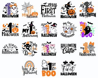 Paquete SVG de mi primer Halloween, diseño de mono de bebé, SVG de Halloween, primer Halloween, Halloween, archivos SVG de Halloween, paquete de mono de Halloween