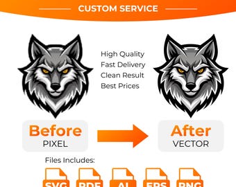 Servicio de vectorización personalizada, conversión de imágenes a vector, rediseño de logotipos e imágenes, SVG de logotipos personalizados, rediseño de vectores, alta calidad, SVG personalizado, Cricut SVG