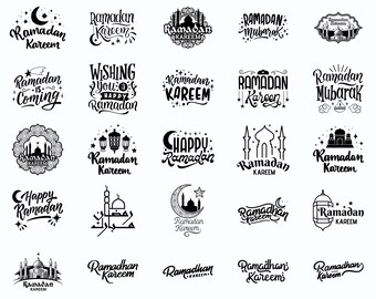 Paquete de Svg de Ramadán, SVG de CRICUT de Ramadán Mubarak, paquete islámico, Svg de Ramadán Kareem, descarga digital islámica, decoración de Ramadán, regalo de Ramadán