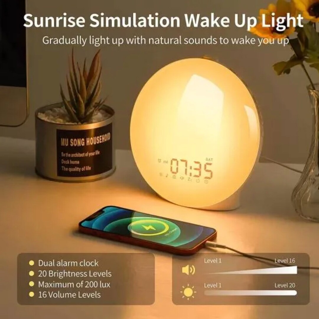 Aurora Sunset Alarm Clock Etsy