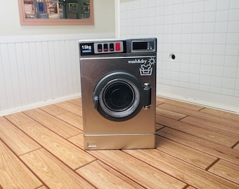 Miniature Washing Machine – 1:12 Scale Dollhouse Laundry Appliance | Realistic Mini Washer with Open Door