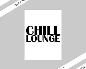 Chill Lounge Canvas Poster Print Poster 30x40 cm