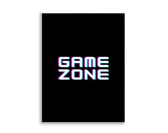 Gaming Zone Gaming Canvas Picture Wall Poster Home Decoration Gaming Room