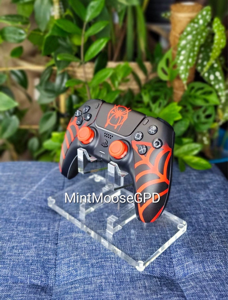Custom Painted Ps5 Dualsense Controller Miles Morales Etsy