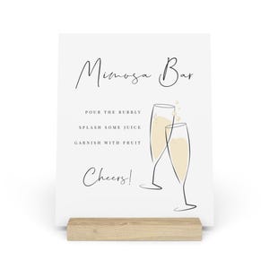 Mimosa Bar Printable Sign For Any Event