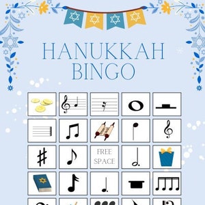 Hanukkah Music Bingo