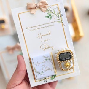 Regali islamici, set regalo Dhikrmatic e cioccolato, bomboniere per matrimonio islamico, regalo Ramadan, regalo Eid, bomboniere Umrah Hajj, regalo matrimonio musulmano