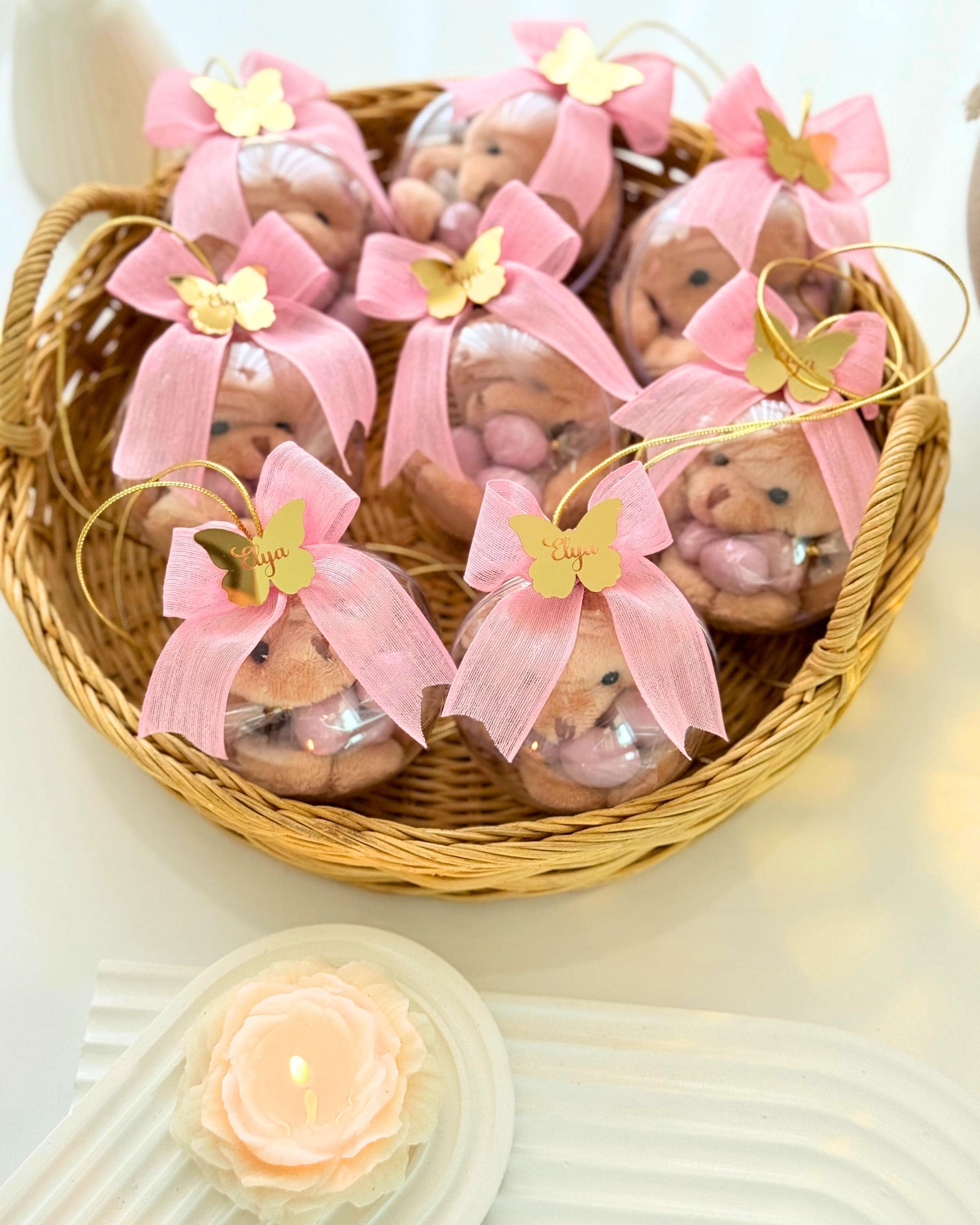 Personalized Teddy Bear Keychain Favors, Baby Shower Gifts - Etsy