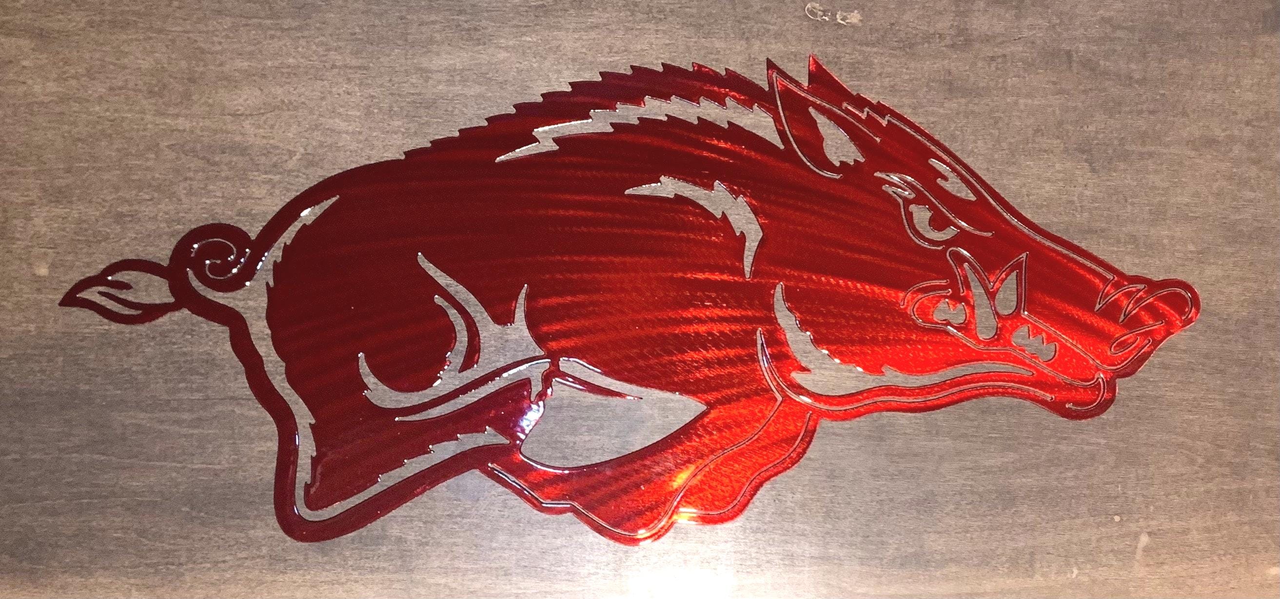 Metal Razorback Sign Running Razorback Metal Art - Etsy
