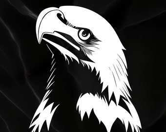 Animal Clip Art: Bald Eagle Head #1 SVG| Bald Eagle SVG| Bald Eagle Art| Bald Eagle Clipart| Bald Eagle Vector| Bald Eagle Stencil
