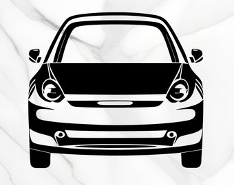 Stencil Art: Car #1 SVG| Fire| Car Front View Art| Basic Car Clipart| Modern Car Art Vector| Car Stencil