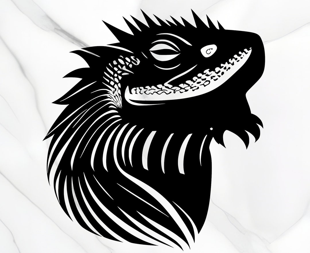 Animal Clip Art: Bearded Dragon Head 1 SVG Lizard Tribal - Etsy