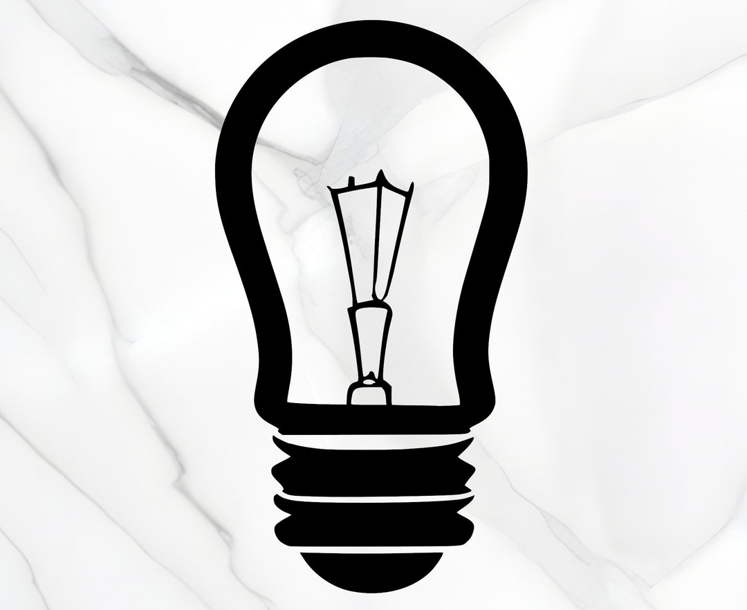 Stencil Art: Light Bulb 1 SVG Light Bulb Art Light Bulb Clipart Light